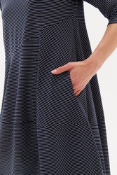3/4 Slv St Diagonal Dress
