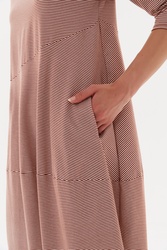 3/4 Slv St Diagonal Dress