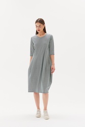3/4 Slv St Diagonal Dress
