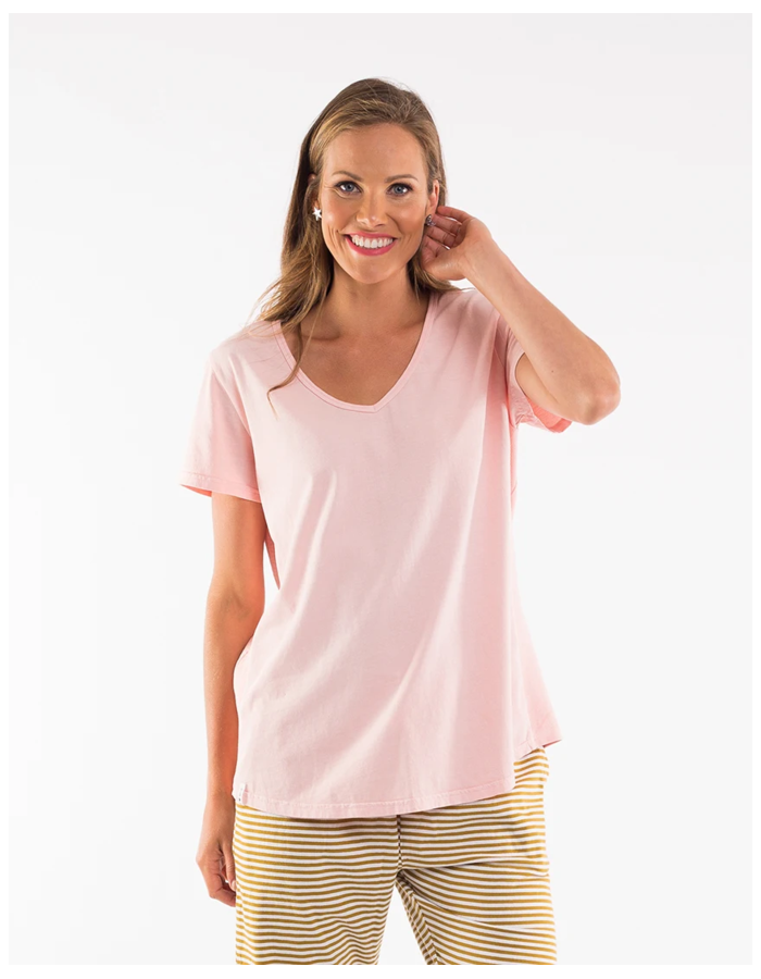 Elm Rib V Neck Women's Tee