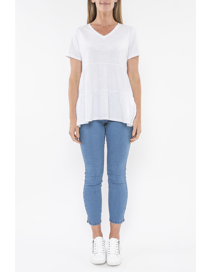 V Neck Tiered Women's Tee
