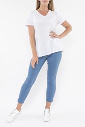V Neck Tiered Tee