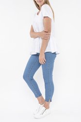 V Neck Tiered Tee