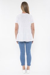 V Neck Tiered Tee