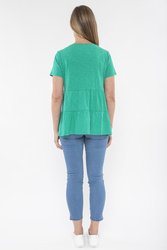 V Neck Tiered Tee