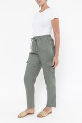 Cargo Pocket Linen Pant