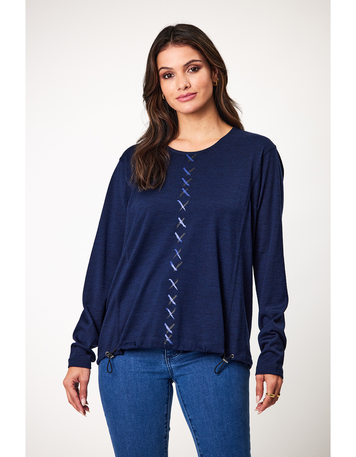 Jenny Print Front Merino Women's Top
