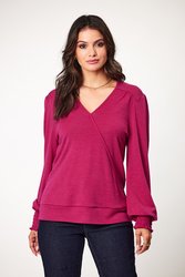 Cato Merino Wrap Top