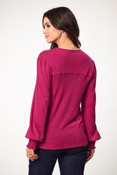 Cato Merino Wrap Top