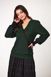 Cato Merino Wrap Top