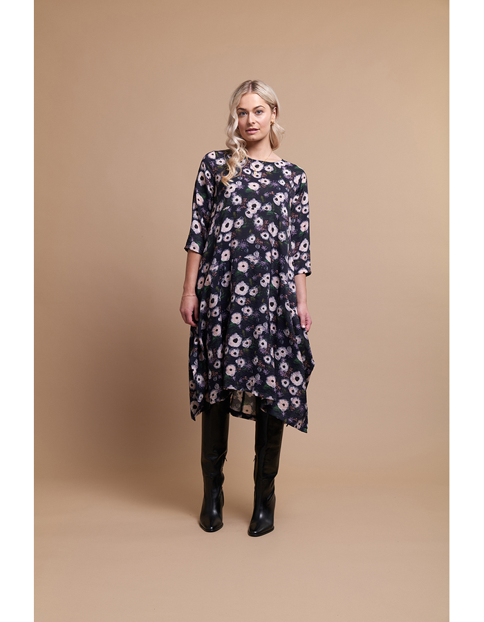 Draped Hem Dress