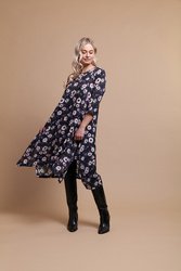 Draped Hem Dress