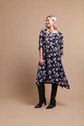 Draped Hem Dress
