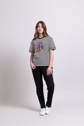 Stripes & Embroidery Tee