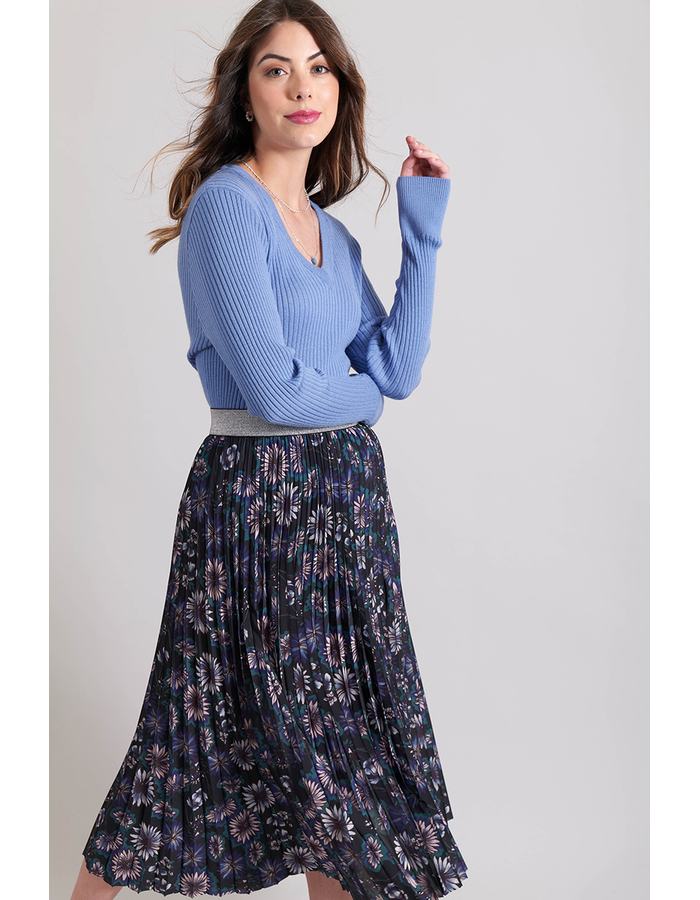 Contrast Waistband Skirt