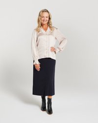 Shirred Collar Shirt