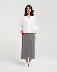 Shirred Collar Shirt