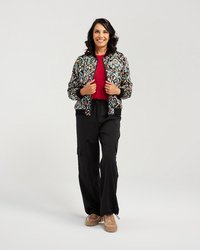 Satin Print Bomber