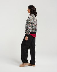 Satin Print Bomber