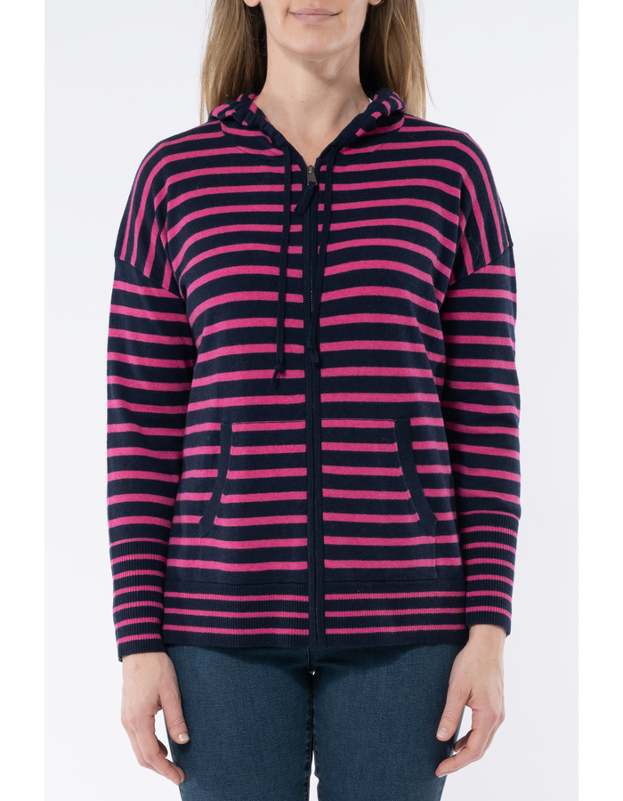 Zip Thru Stripe Women's Cardi