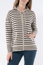 Zip Thru Stripe Cardi