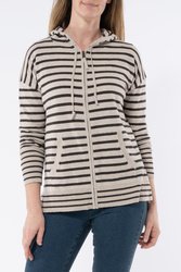 Zip Thru Stripe Cardi