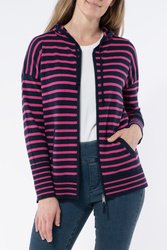Zip Thru Stripe Cardi