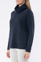 Cowl Neck Cable Pullover