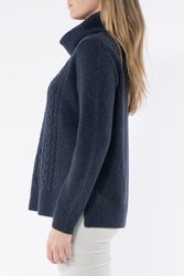 Cowl Neck Cable Pullover