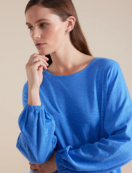 Gathered Slv Tee