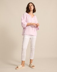 Raglan Slv Peasant Top
