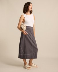 Topstitched Skirt