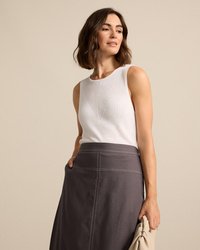 Topstitched Skirt