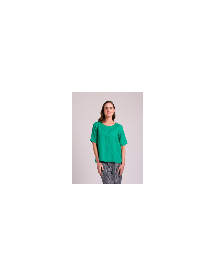 Easy Fit Pleat Back Linen Top