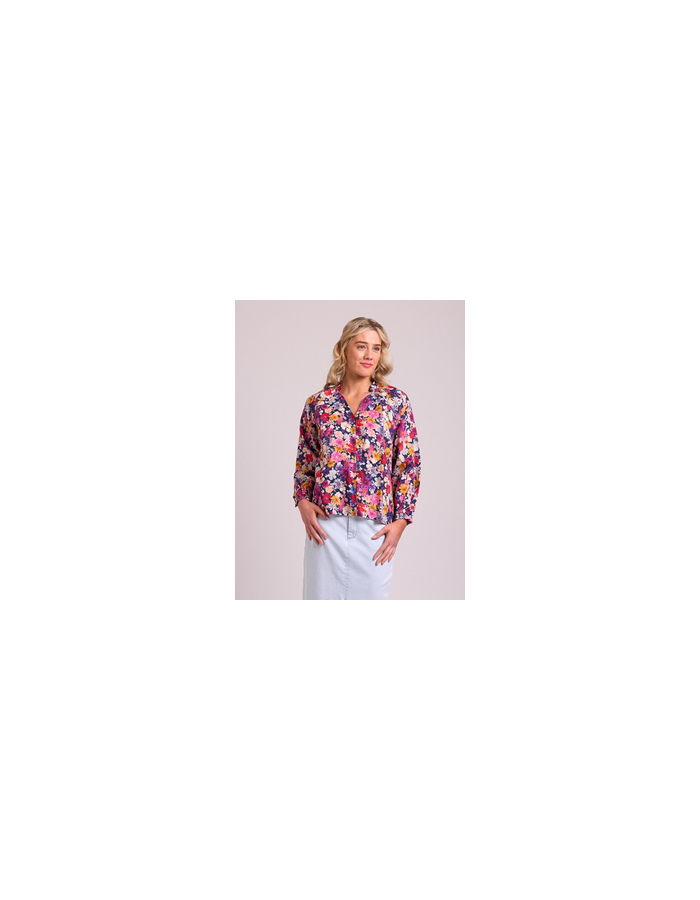 Ruffle Neck & Cuff Linen Shirt