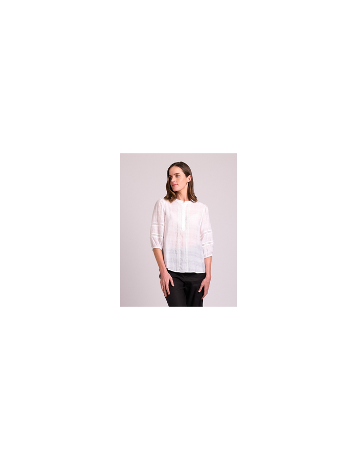 Check & Lace Women's Blouse