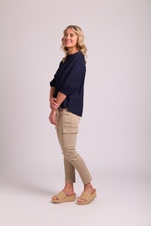 Check & Lace Blouse