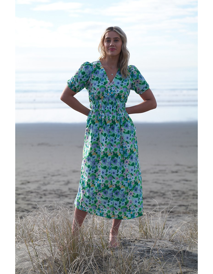 Shirred Empire Line Dress