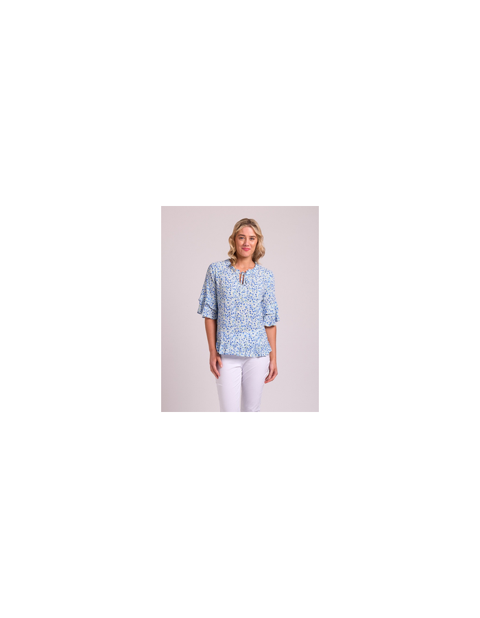 Scoop Hem Layered Sleeve Women's Top