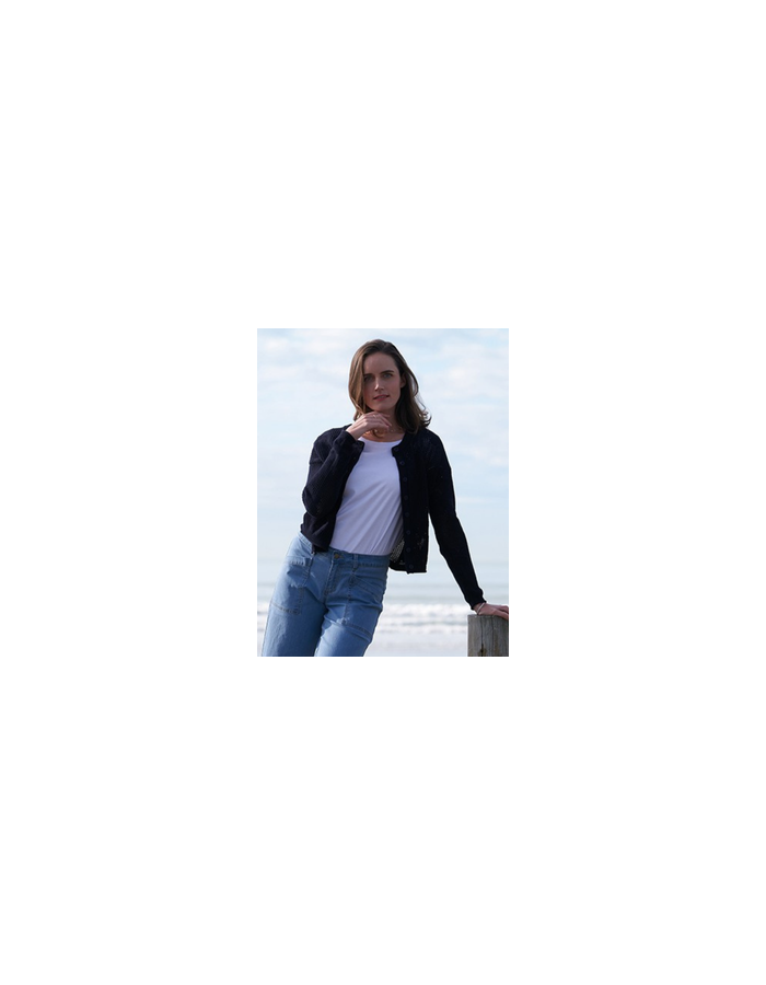 Open Knit Floral Women's Cardigan