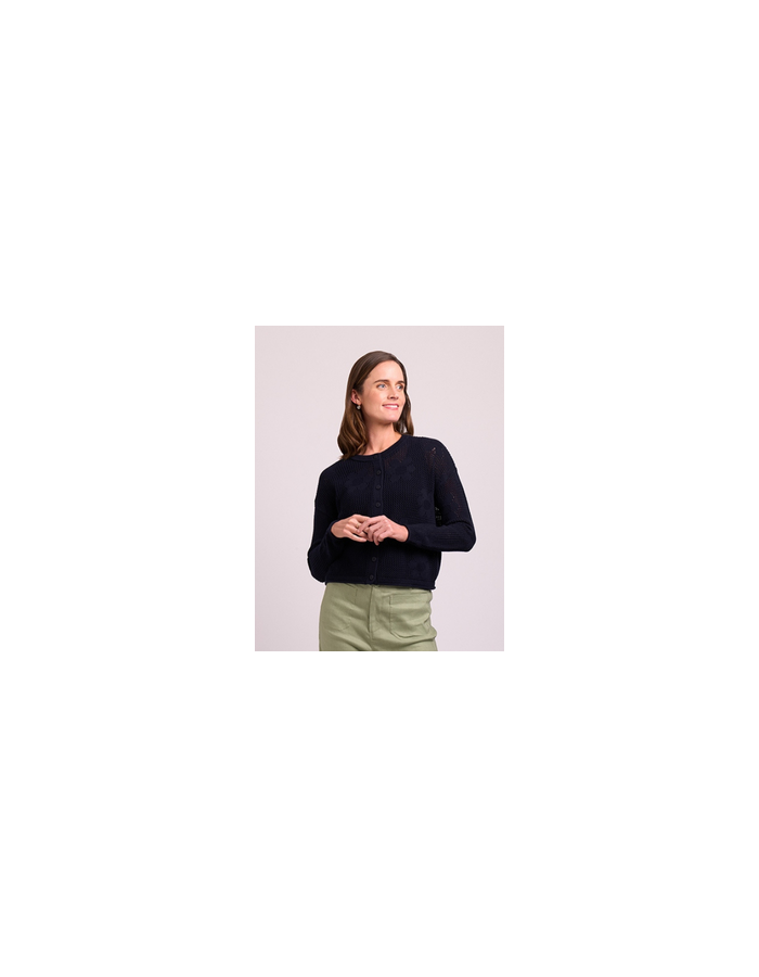 Open Knit Floral Women's Cardigan
