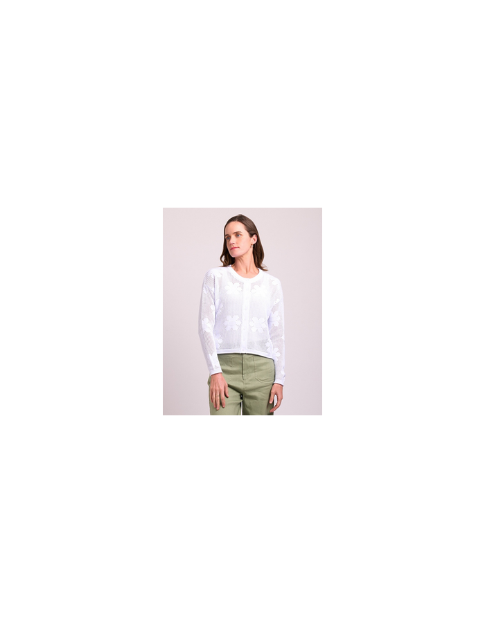 Open Knit Floral Women's Cardigan
