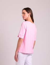 Wide Neck Elbow Slv Top