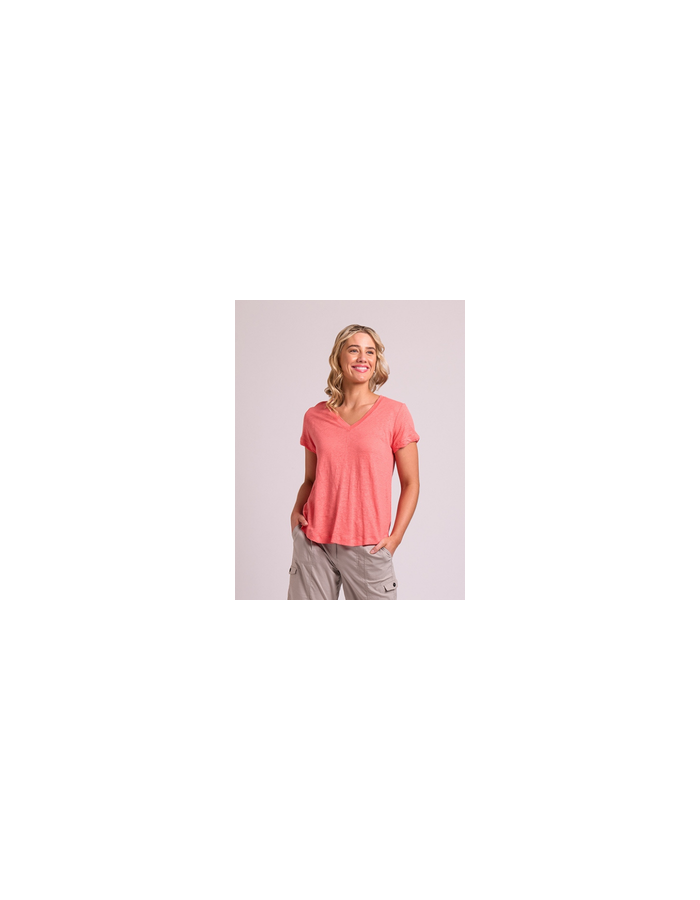 V Neck Swing Linen Top