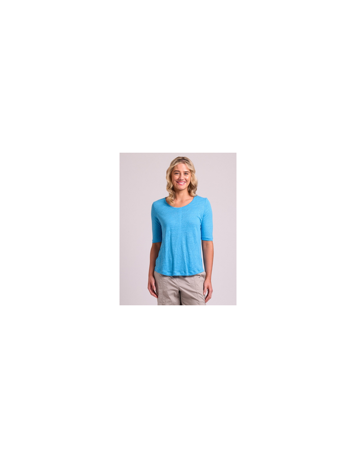 Stitch Detail Linen Top