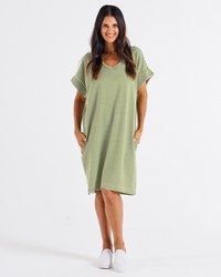 Elise V-Neck Rib Dress
