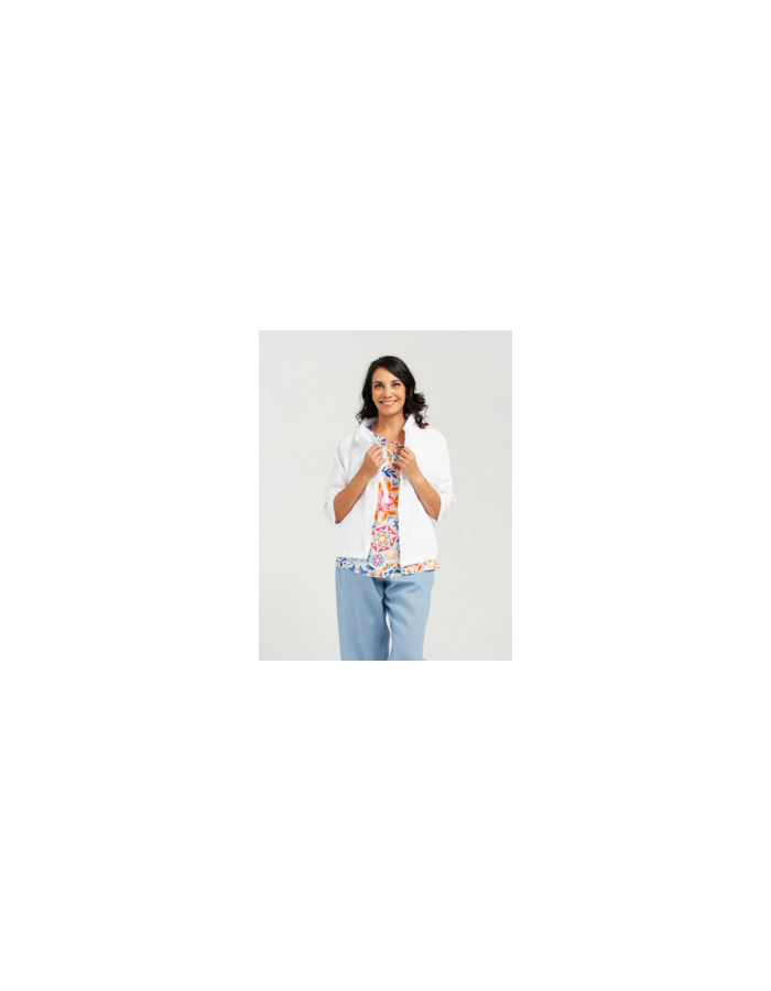 Zip Front Short Linen Women's Jacket
