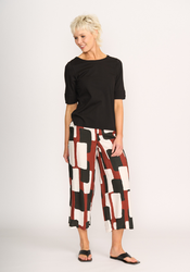 Wide Neck Elbow Slv Top