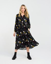 Geneva Button Plk Dress