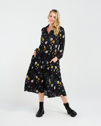 Geneva Button Plk Dress